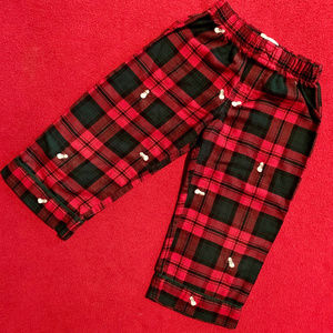 J. Crew plaid flannel pants with snowmen